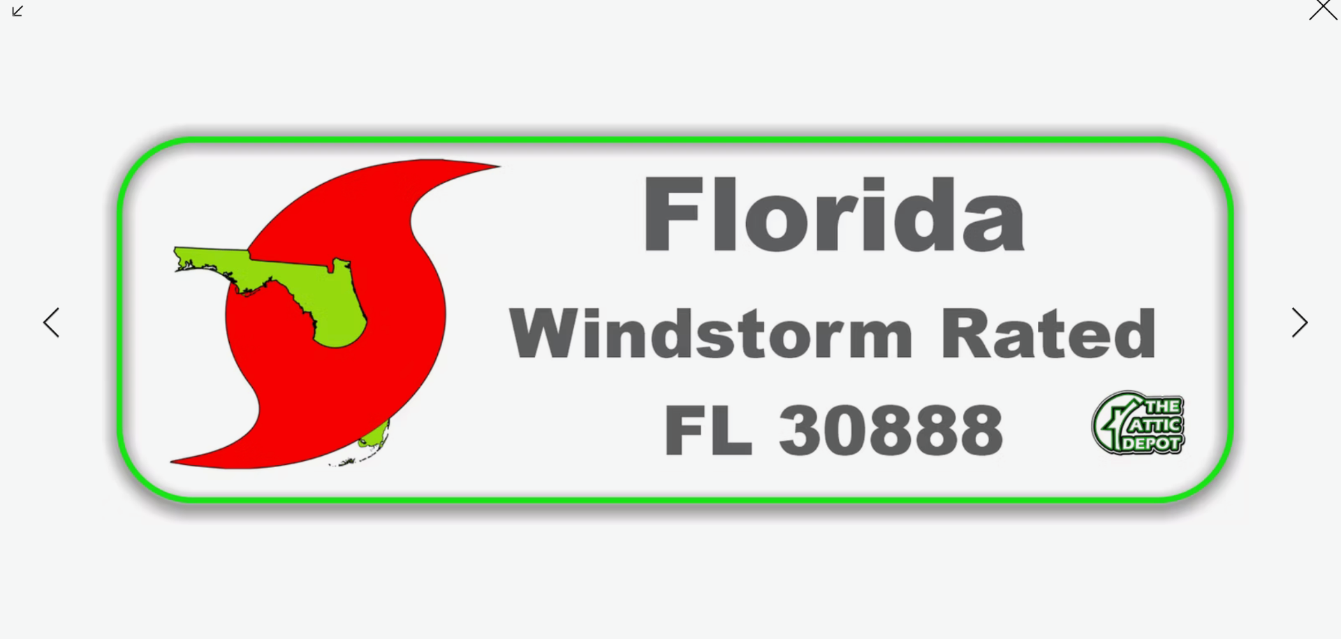 Florida Windstorm Rated FL 30888 — The Attic Depot